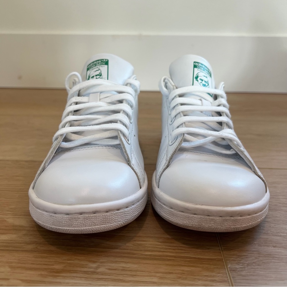 adidas Stan Smith White Leather Classic Shoes Size M8.5 W9.5 - Picture 5 of 6